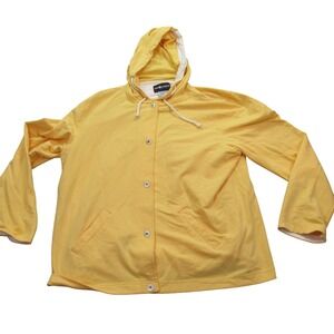 Sag Harbor Sport Women's Yellow‎ Hooded Snap Front Jacket  XLarge Cotton Blend